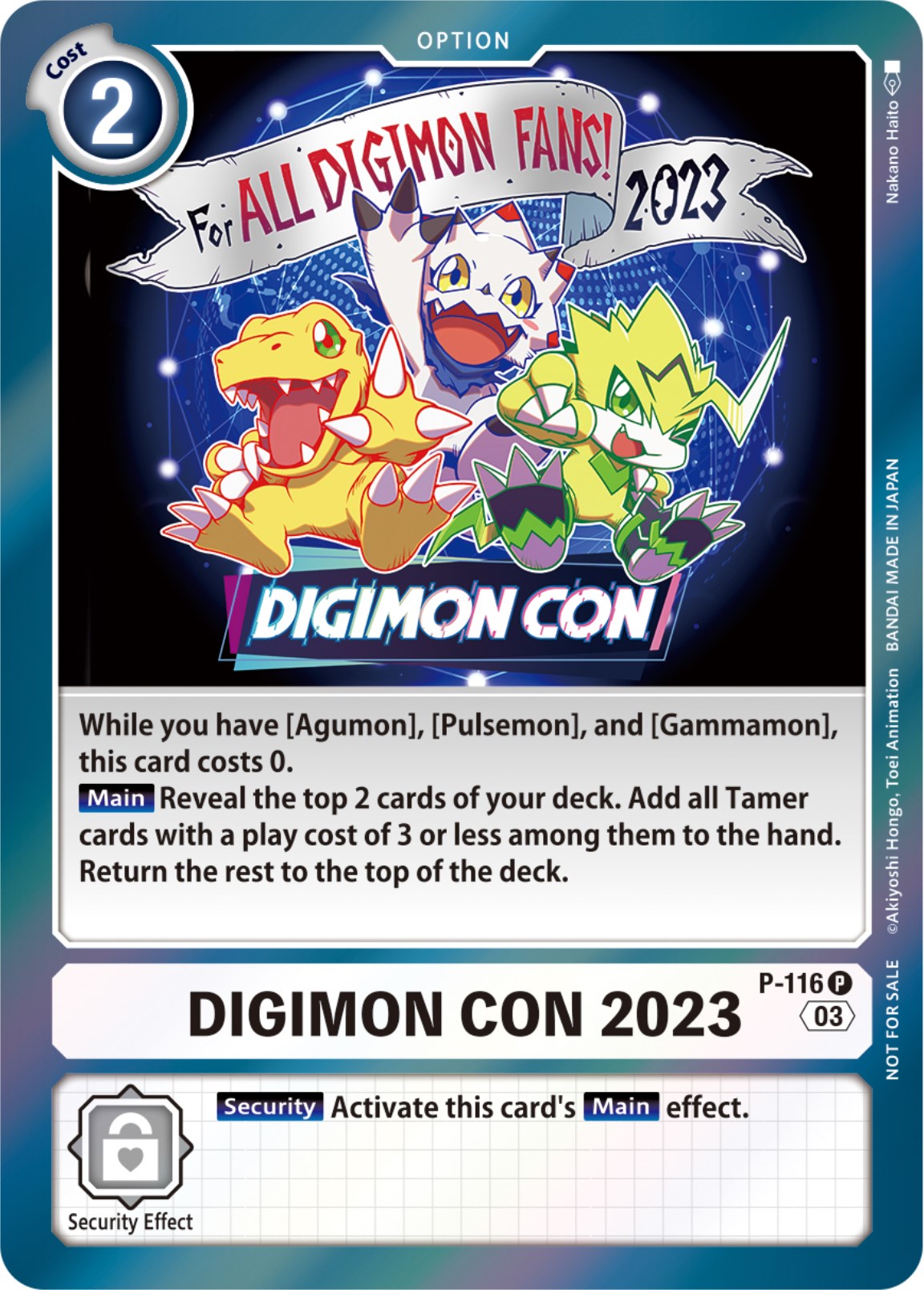 Digimon Con 2023 [P-116] (Official Tournament Pack Vol.11) [Promotional Cards] | Anubis Games and Hobby