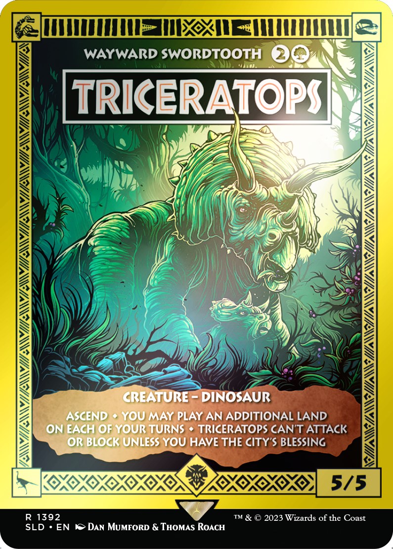 Triceratops - Wayward Swordtooth (Rainbow Foil) [Secret Lair Drop Series] | Anubis Games and Hobby