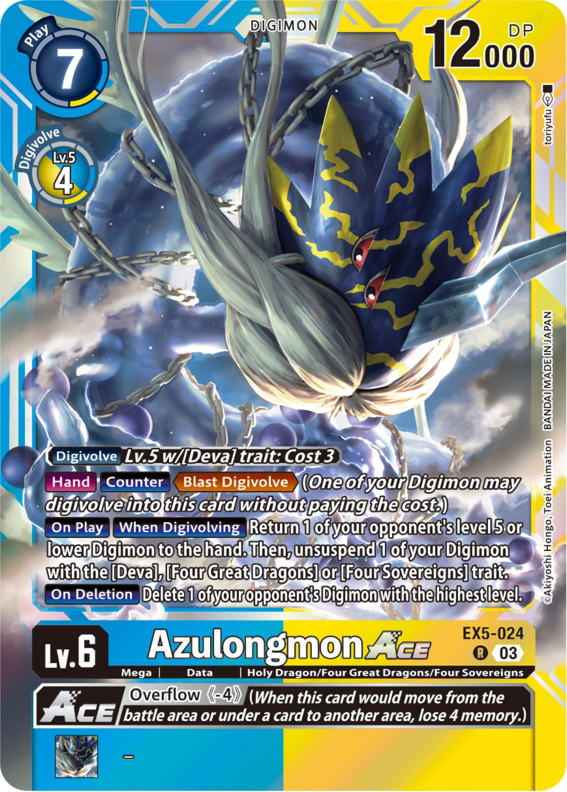 Azulongmon Ace [EX5-024] [Animal Colosseum] | Anubis Games and Hobby