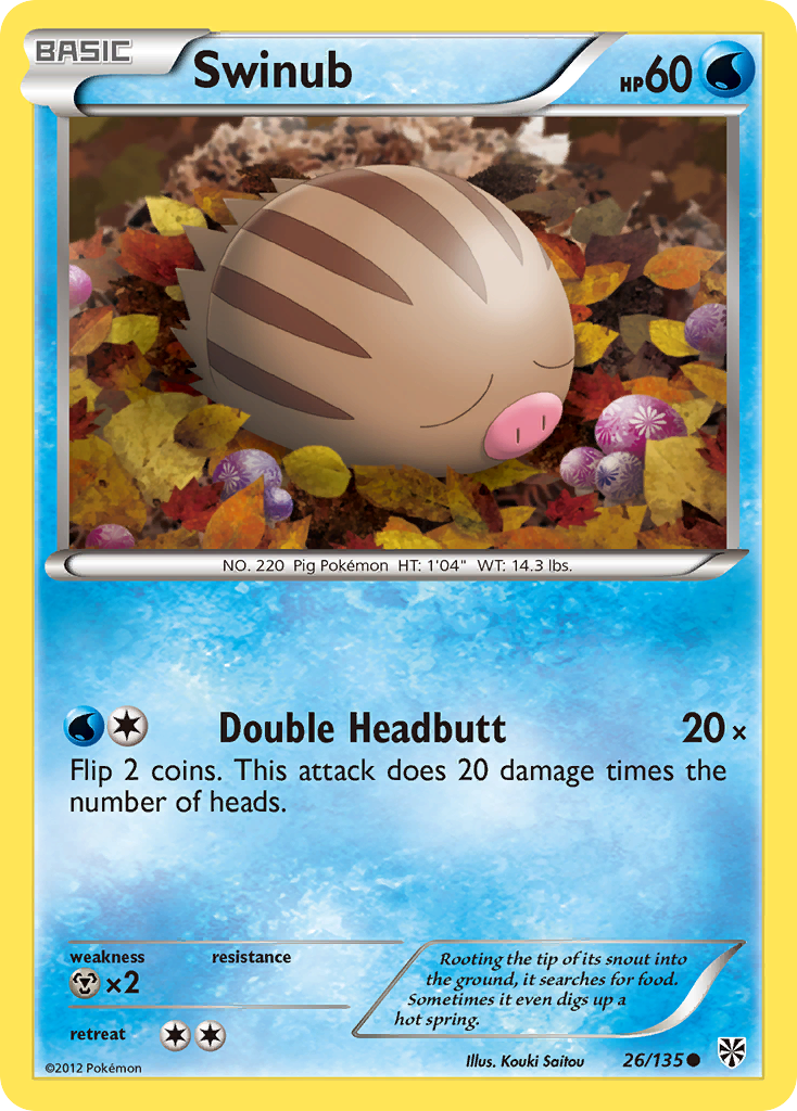 Swinub (26/135) [Black & White: Plasma Storm] | Anubis Games and Hobby