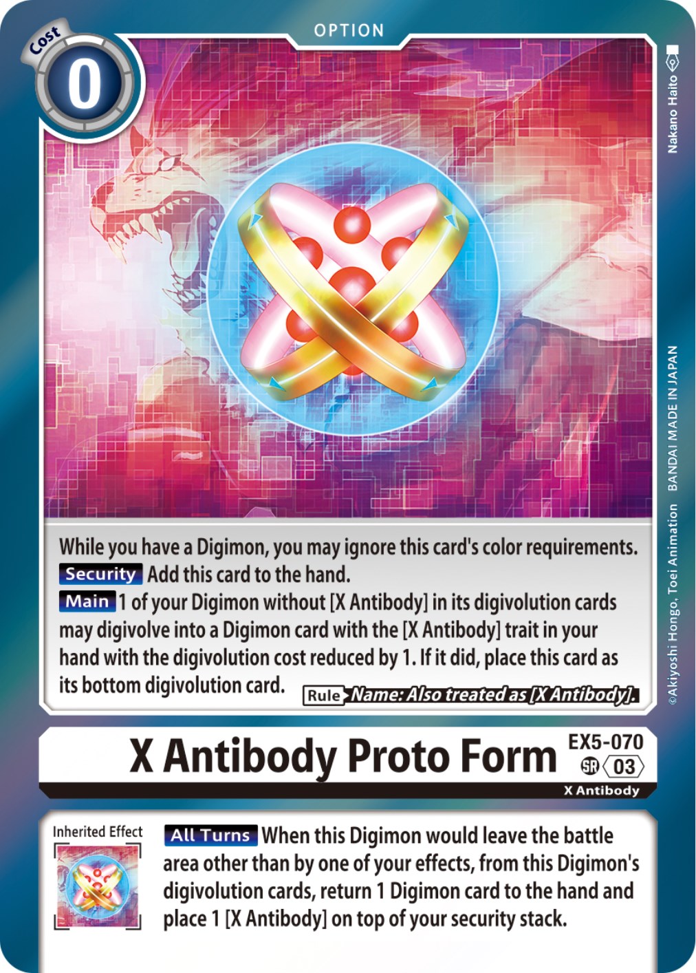 X Antibody Proto Form [EX5-070] [Animal Colosseum] | Anubis Games and Hobby