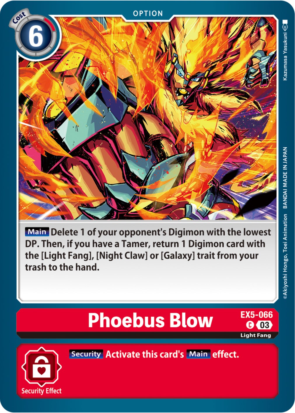 Phoebus Blow [EX5-066] [Animal Colosseum] | Anubis Games and Hobby