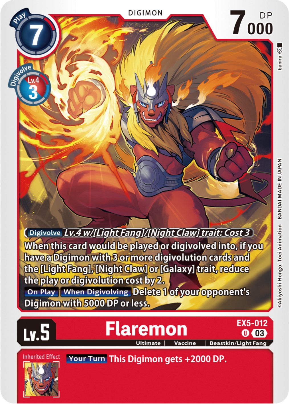 Flaremon [EX5-012] [Animal Colosseum] | Anubis Games and Hobby