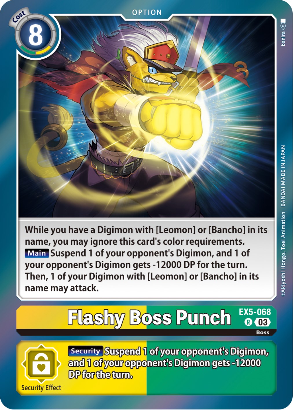 Flashy Boss Punch [EX5-068] [Animal Colosseum] | Anubis Games and Hobby