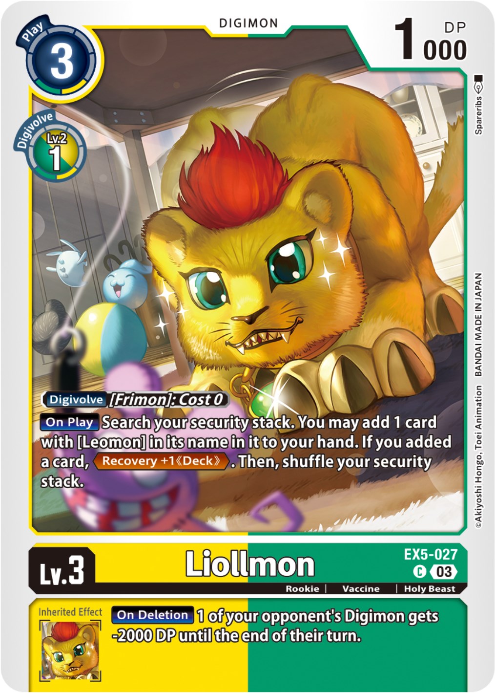 Liollmon [EX5-027] [Animal Colosseum] | Anubis Games and Hobby