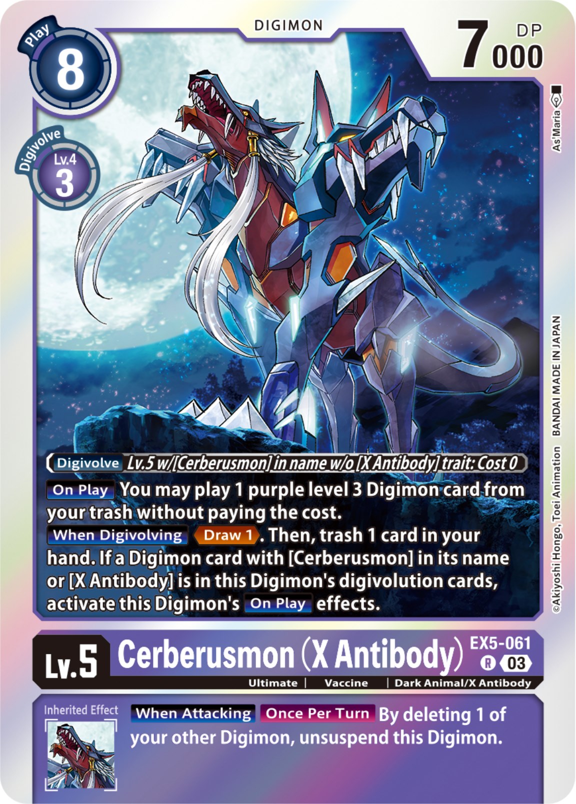 Cerberusmon (X Antibody) [EX5-061] [Animal Colosseum] | Anubis Games and Hobby