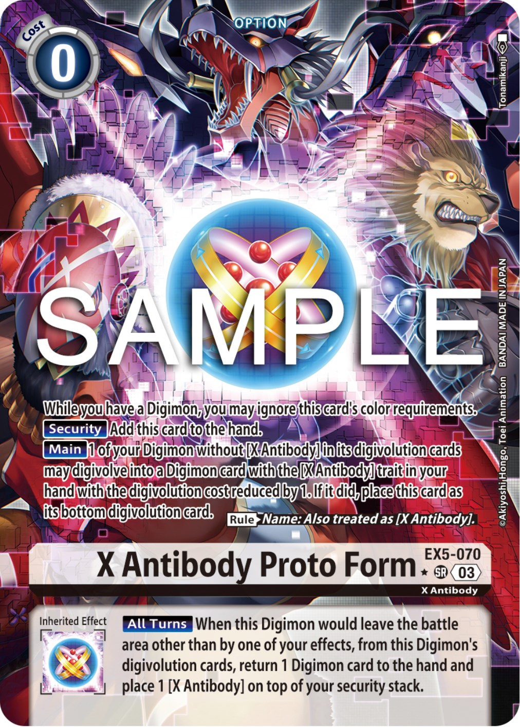 X Antibody Proto Form [EX5-070] (Alternate Art) [Animal Colosseum] | Anubis Games and Hobby