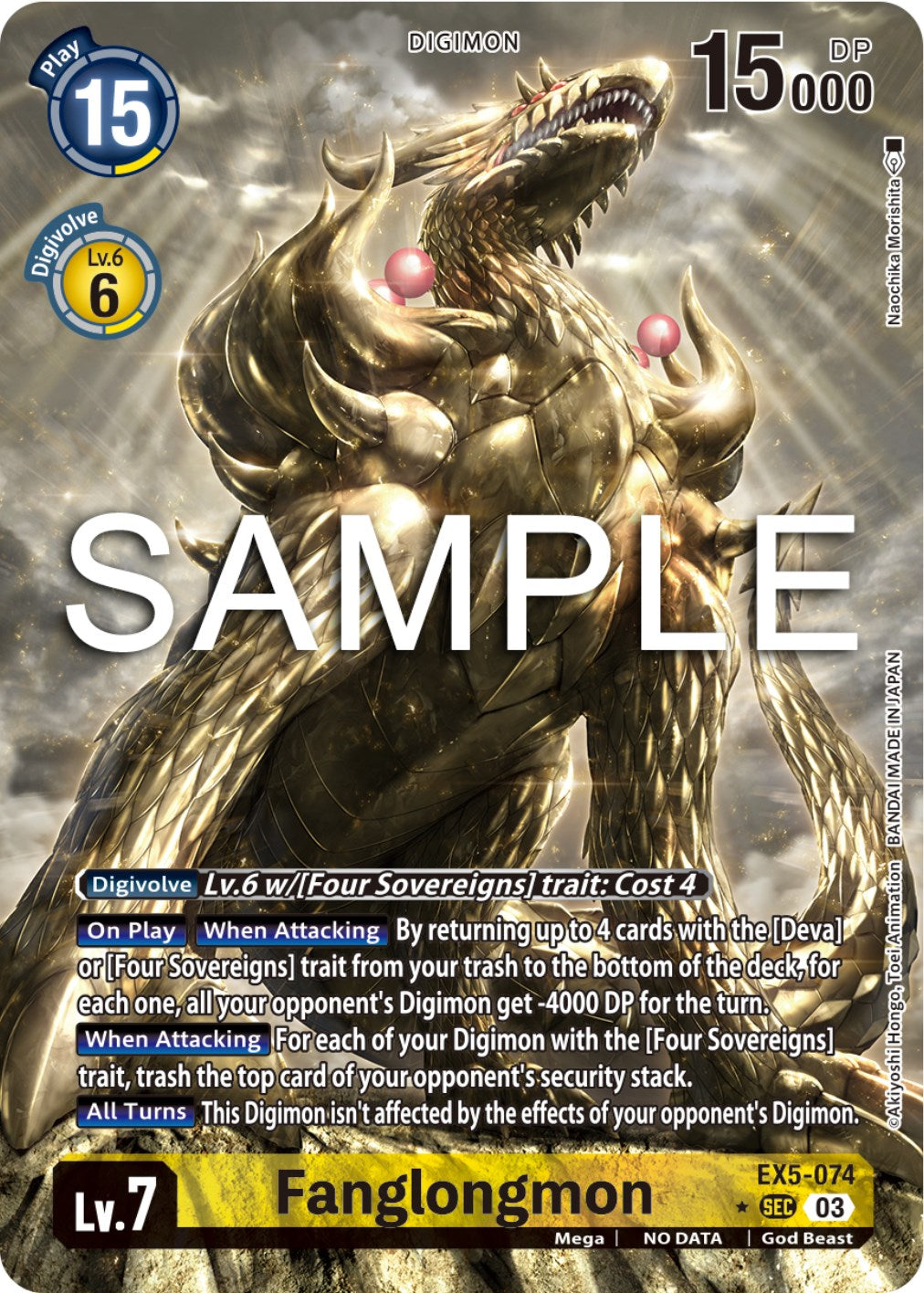 Fanglongmon [EX5-074] (Alternate Art) [Animal Colosseum] | Anubis Games and Hobby