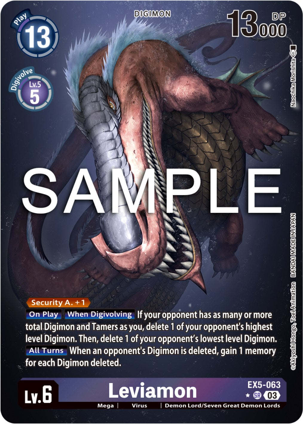 Leviamon [EX5-063] (Alternate Art) [Animal Colosseum] | Anubis Games and Hobby