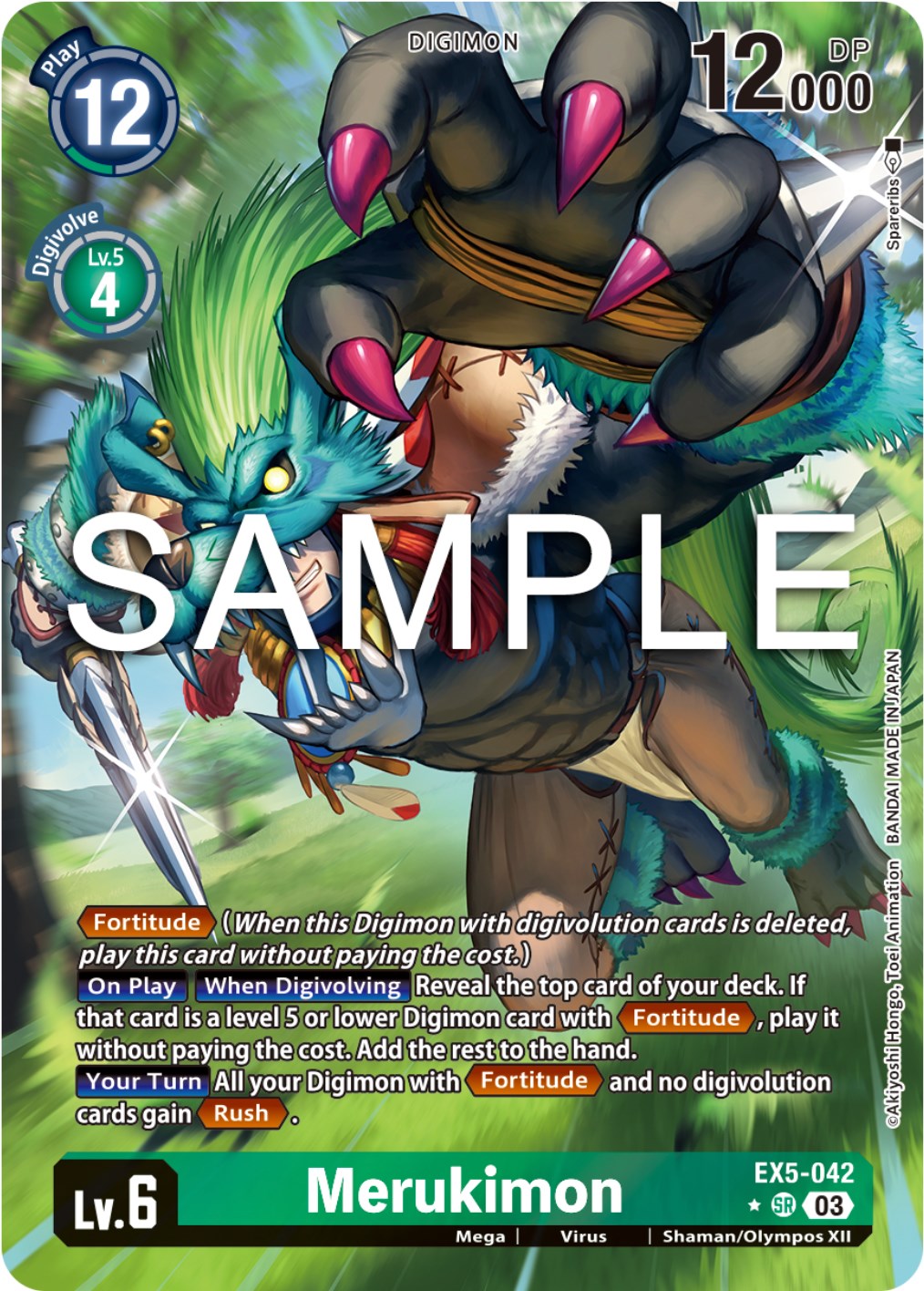 Merukimon [EX5-042] (Alternate Art) [Animal Colosseum] | Anubis Games and Hobby