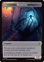 Elemental (0020) // Manifest Double-Sided Token [Secrets of Strixhaven Commander Tokens] | Anubis Games and Hobby