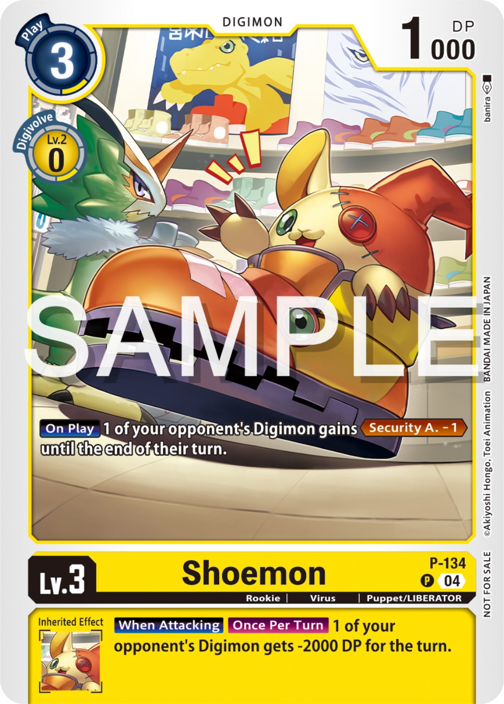 Shoemon [P-134] (Digimon Liberator Promotion Pack) [Promotional Cards] | Anubis Games and Hobby