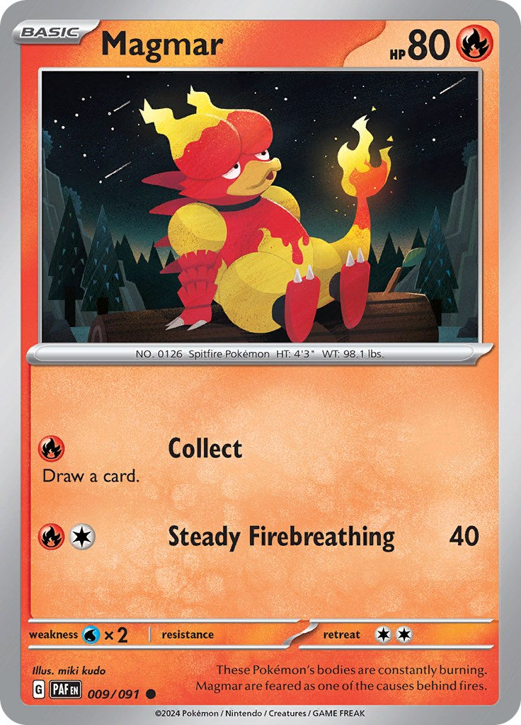 Magmar (009/091) [Scarlet & Violet: Paldean Fates] | Anubis Games and Hobby