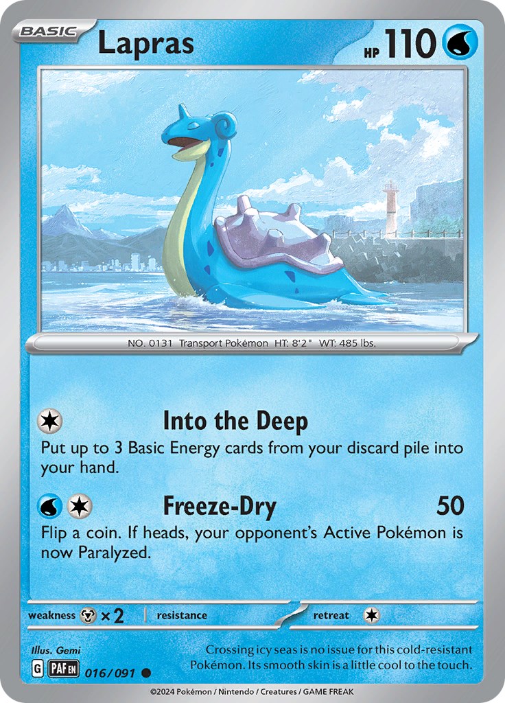 Lapras (016/091) [Scarlet & Violet: Paldean Fates] | Anubis Games and Hobby