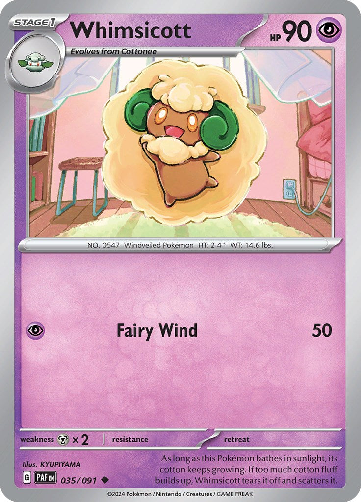 Whimsicott (035/091) [Scarlet & Violet: Paldean Fates] | Anubis Games and Hobby