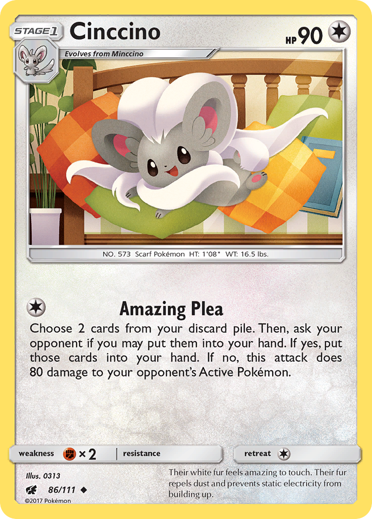 Cinccino (86/111) [Sun & Moon: Crimson Invasion] | Anubis Games and Hobby