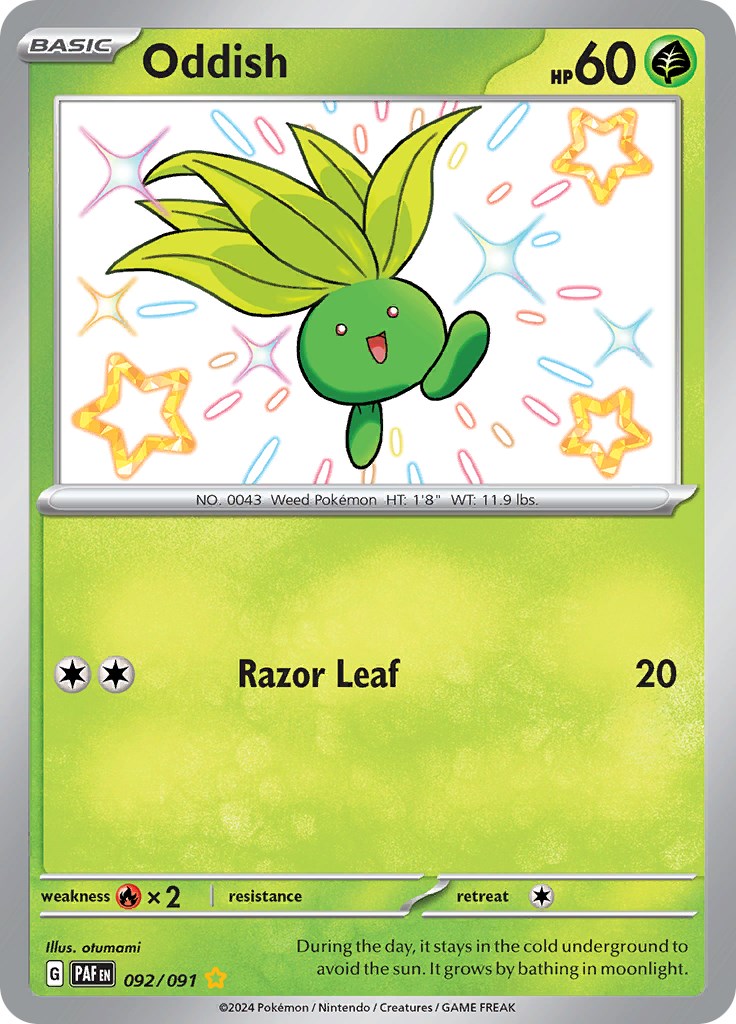 Oddish (092/091) [Scarlet & Violet: Paldean Fates] | Anubis Games and Hobby