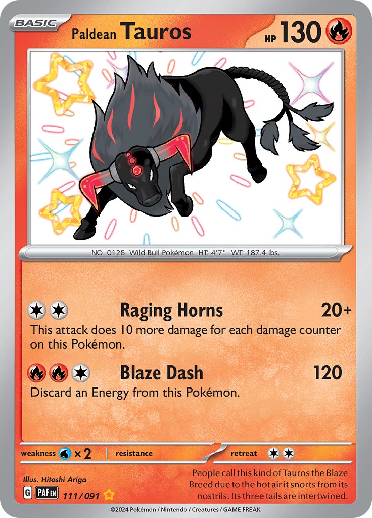 Paldean Tauros (111/091) [Scarlet & Violet: Paldean Fates] | Anubis Games and Hobby