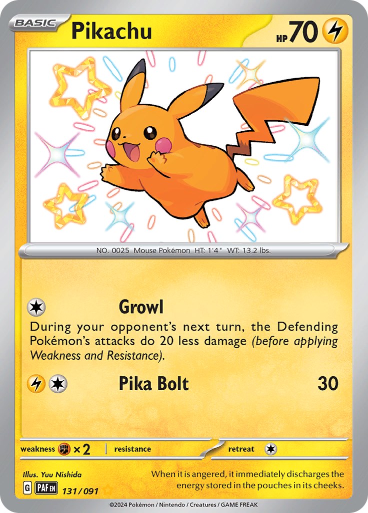 Pikachu (131/091) [Scarlet & Violet: Paldean Fates] | Anubis Games and Hobby