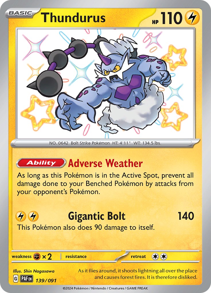 Thundurus (139/091) [Scarlet & Violet: Paldean Fates] | Anubis Games and Hobby