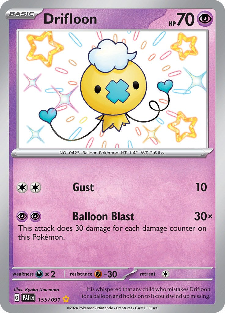 Drifloon (155/091) [Scarlet & Violet: Paldean Fates] | Anubis Games and Hobby