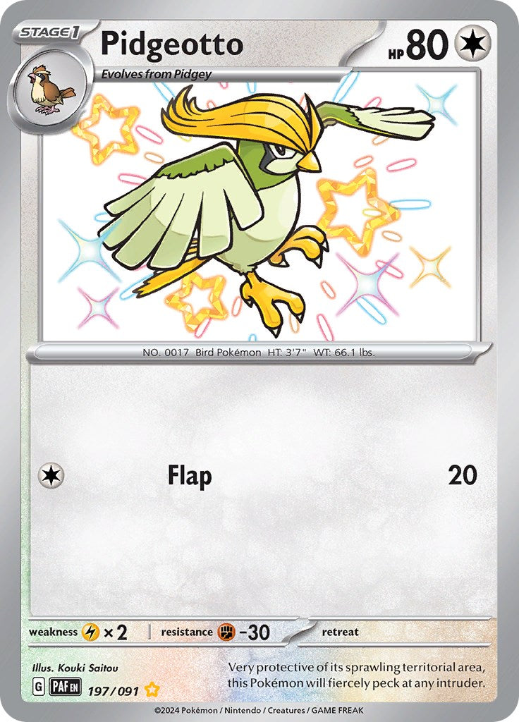 Pidgeotto (197/091) [Scarlet & Violet: Paldean Fates] | Anubis Games and Hobby