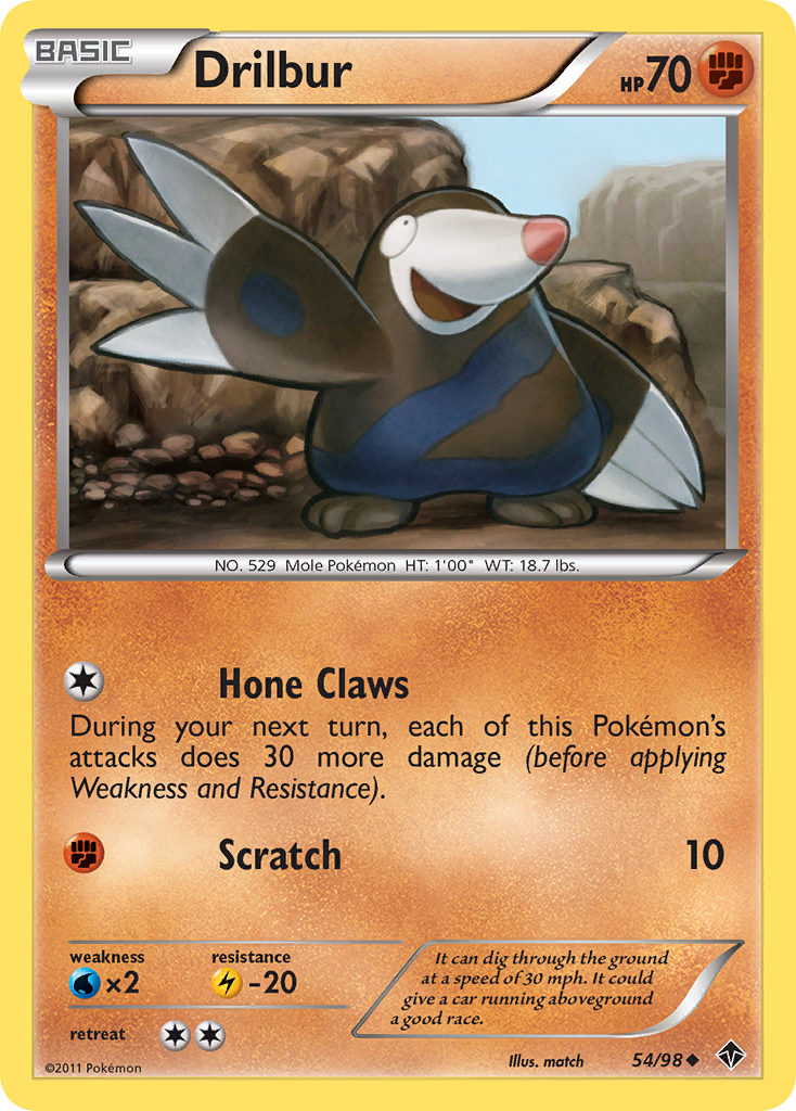 Drilbur (54/98) [Black & White: Emerging Powers] | Anubis Games and Hobby
