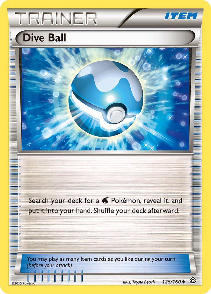 Dive Ball (125/160) [XY: Primal Clash] | Anubis Games and Hobby