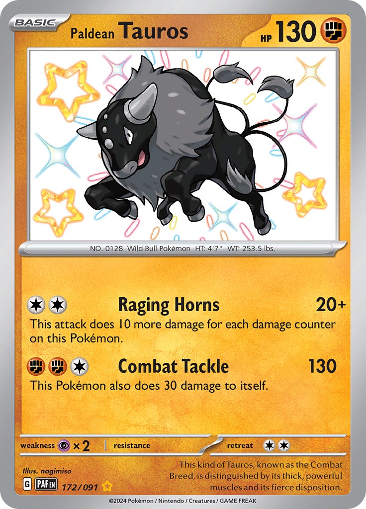 Paldean Tauros (172/091) [Scarlet & Violet: Paldean Fates] | Anubis Games and Hobby
