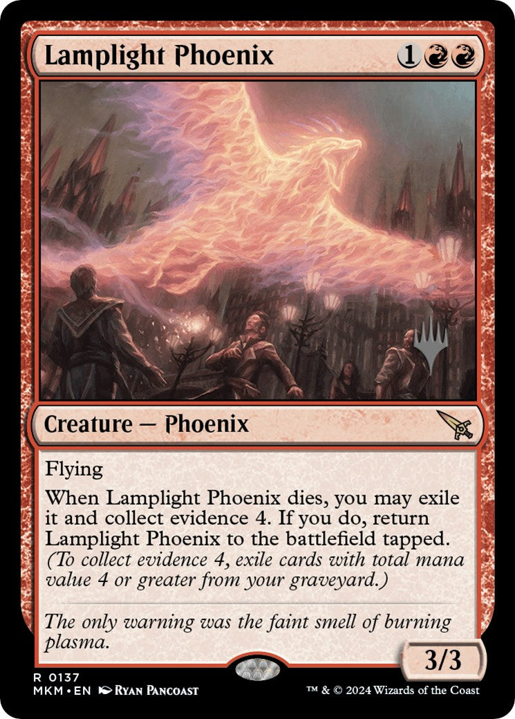 Lamplight Phoenix (Promo Pack) [Murders at Karlov Manor Promos] | Anubis Games and Hobby