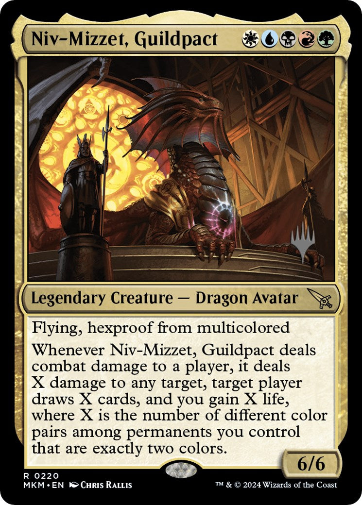 Niv-Mizzet, Guildpact (Promo Pack) [Murders at Karlov Manor Promos] | Anubis Games and Hobby