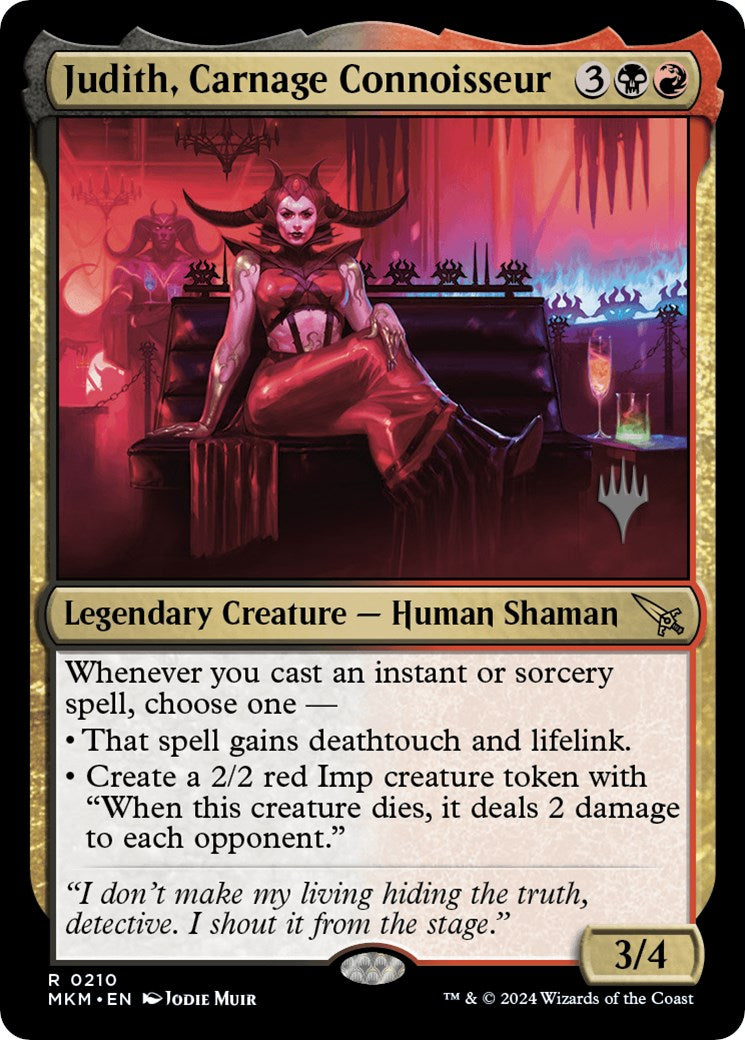 Judith, Carnage Connoisseur (Promo Pack) [Murders at Karlov Manor Promos] | Anubis Games and Hobby