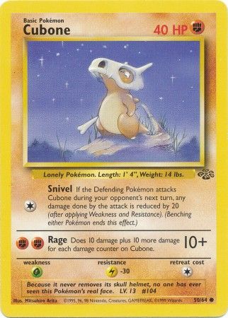 Cubone (50/64) [Jungle Unlimited] | Anubis Games and Hobby