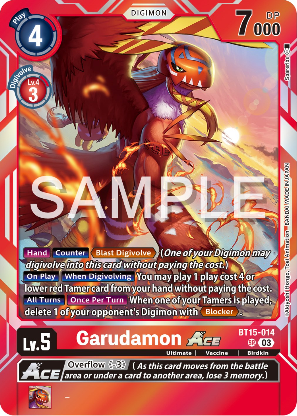 Garudamon Ace [BT15-014] [Exceed Apocalypse] | Anubis Games and Hobby