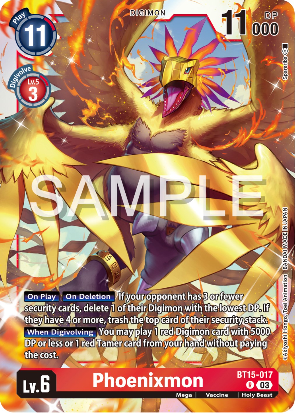 Phoenixmon [BT15-017] [Exceed Apocalypse] | Anubis Games and Hobby