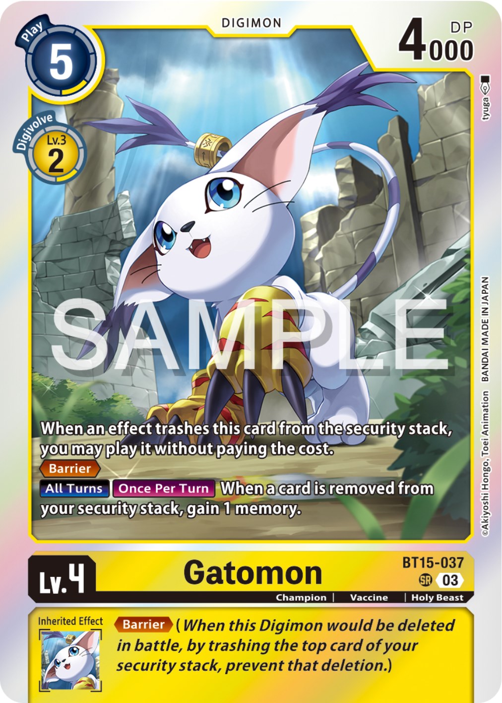 Gatomon [BT15-037] [Exceed Apocalypse] | Anubis Games and Hobby