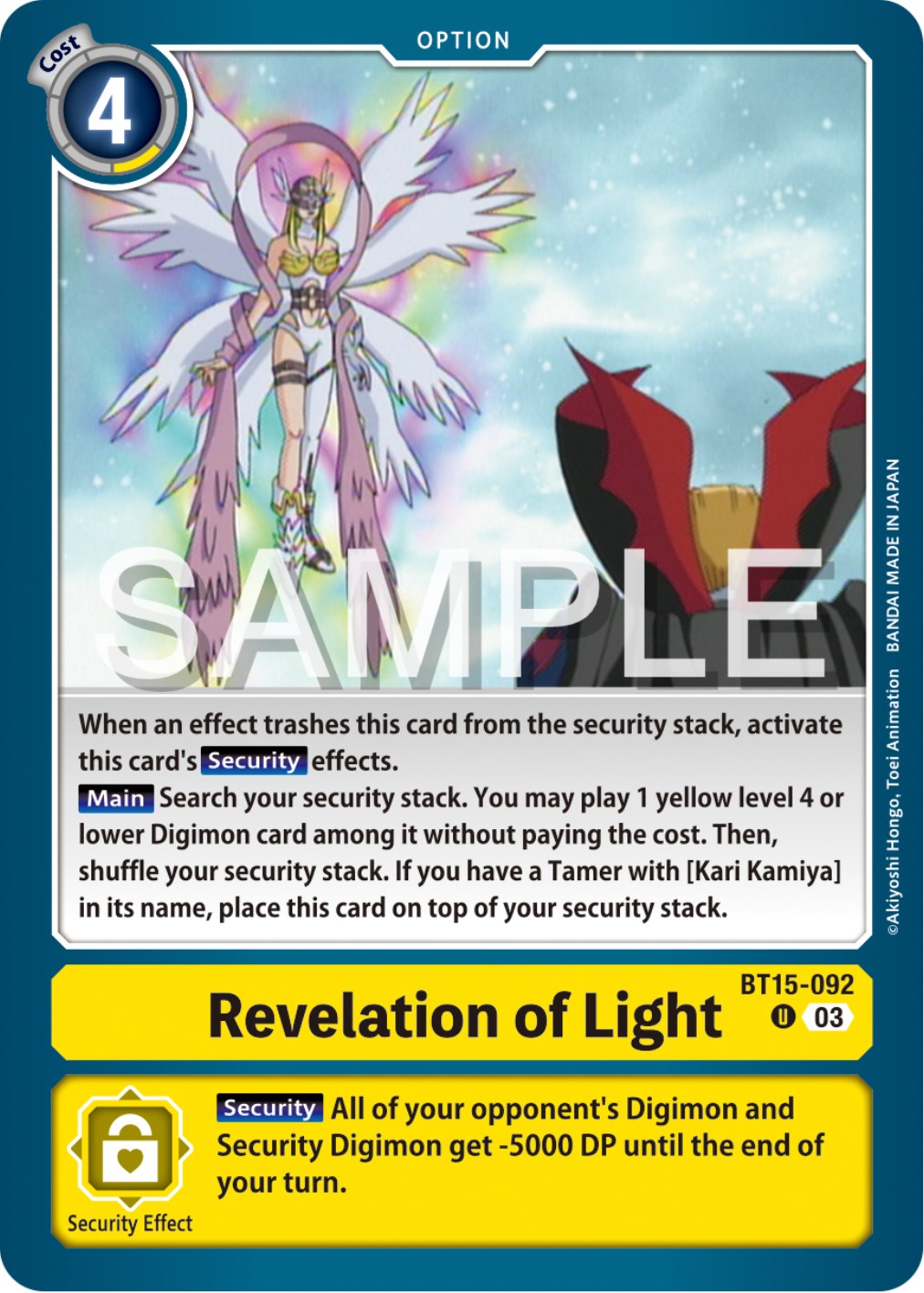 Revelation of Light [BT15-092] [Exceed Apocalypse] | Anubis Games and Hobby