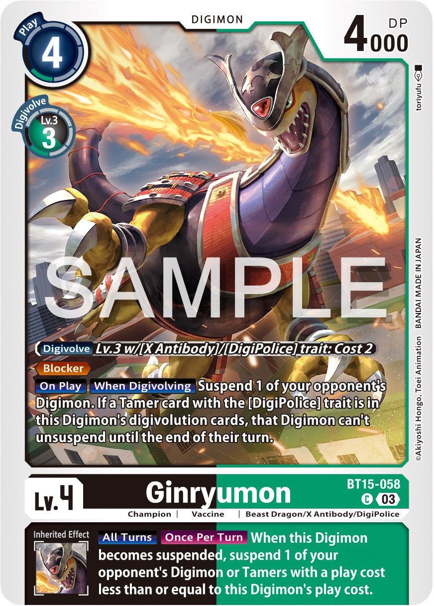 Ginryumon [BT15-058] [Exceed Apocalypse] | Anubis Games and Hobby