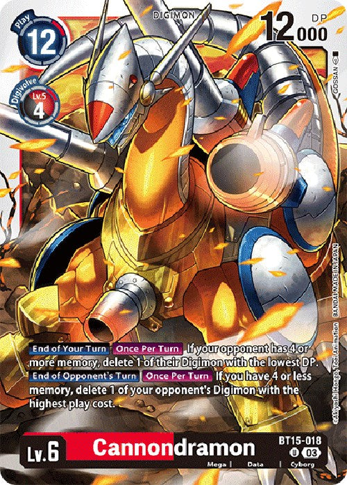 Cannondramon [BT15-018] [Exceed Apocalypse] | Anubis Games and Hobby