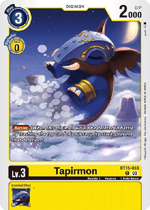 Tapirmon [BT15-033] [Exceed Apocalypse] | Anubis Games and Hobby