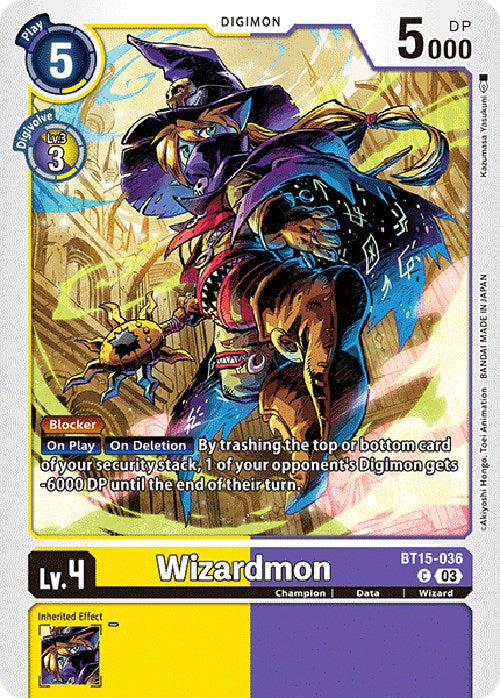 Wizardmon [BT15-036] [Exceed Apocalypse] | Anubis Games and Hobby