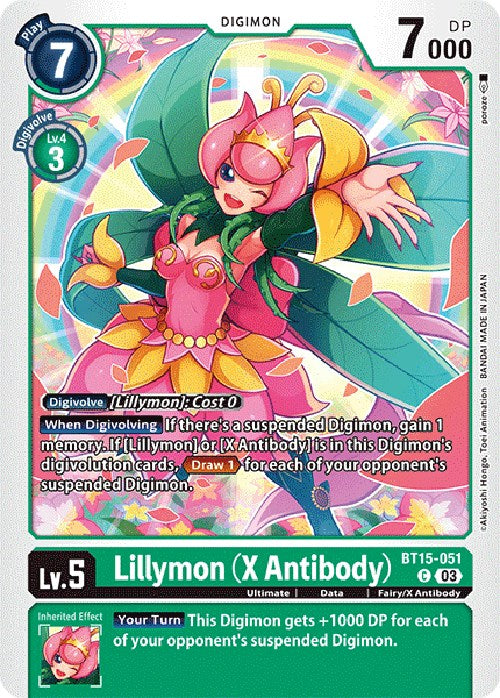 Lillymon (X Antibody) [BT15-051] [Exceed Apocalypse] | Anubis Games and Hobby