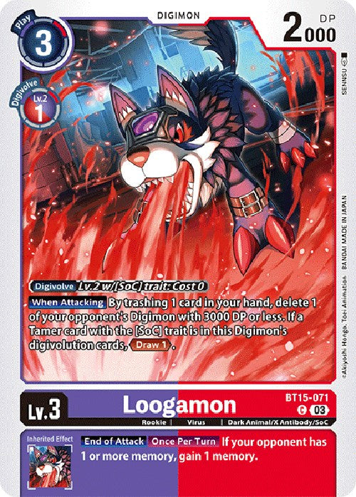 Loogamon [BT15-071] [Exceed Apocalypse] | Anubis Games and Hobby