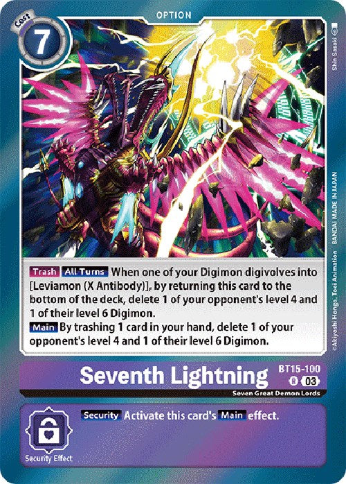 Seventh Lightning [BT15-100] [Exceed Apocalypse] | Anubis Games and Hobby