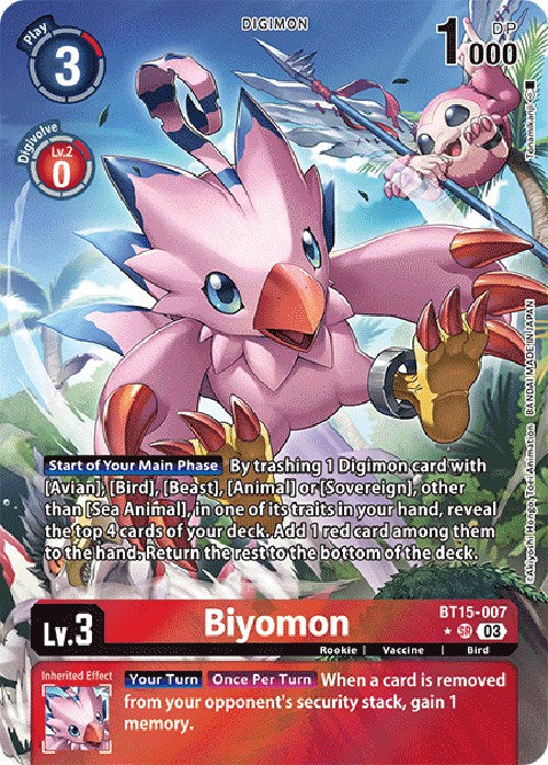 Biyomon [BT15-007] (Alternate Art) [Exceed Apocalypse] | Anubis Games and Hobby