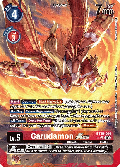 Garudamon Ace [BT15-014] (Alternate Art) [Exceed Apocalypse] | Anubis Games and Hobby