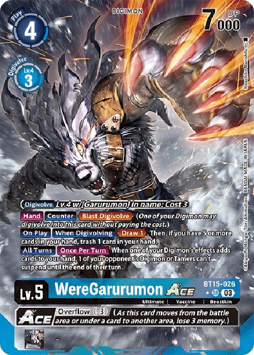 WereGarurumon Ace [BT15-026] (Alternate Art) [Exceed Apocalypse] | Anubis Games and Hobby