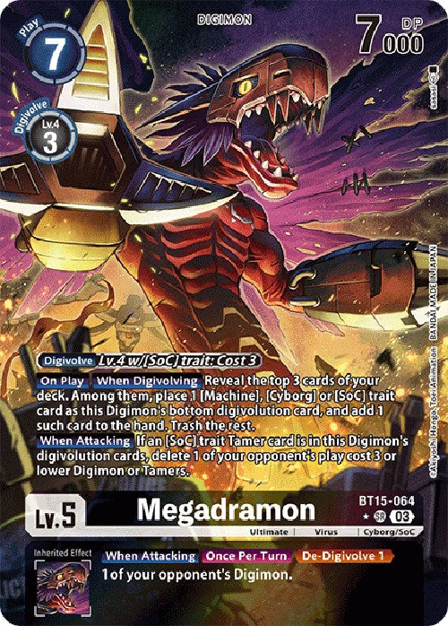 Megadramon [BT15-064] (Alternate Art) [Exceed Apocalypse] | Anubis Games and Hobby