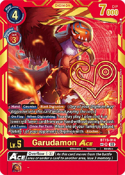 Garudamon Ace (Special Rare) [BT15-014] [Exceed Apocalypse] | Anubis Games and Hobby