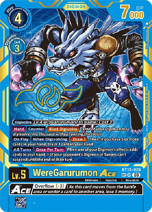 WereGarurumon Ace (Special Rare) [BT15-026] [Exceed Apocalypse] | Anubis Games and Hobby